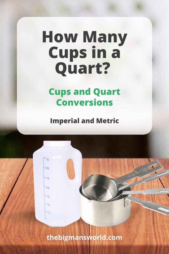 How do you remember how many cups in a quart