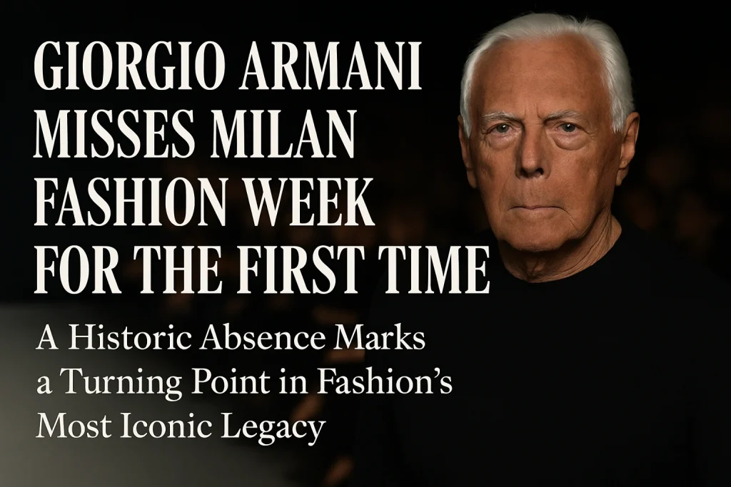 Giorgio Armani Misses: Milan Fashion Week for the First Time